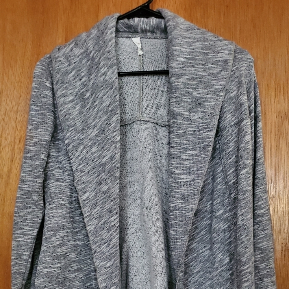 Gray Ideology Open Wrap Sweater